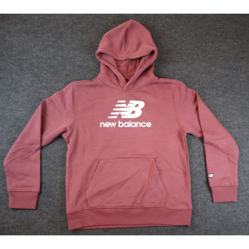 New Balance Hoodie Boys Large 14/16 Burgundy‎ Pullover Logo Athletic NWT